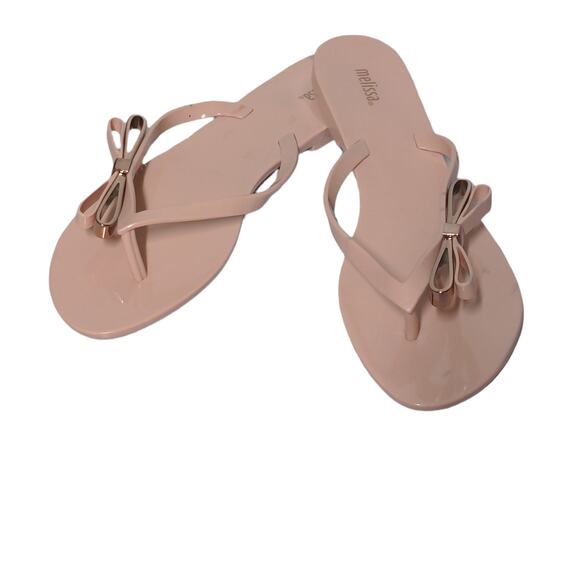 Melissa Shoes - Melissa Pink Sandals Thong Flip Flop Bow – Size 10